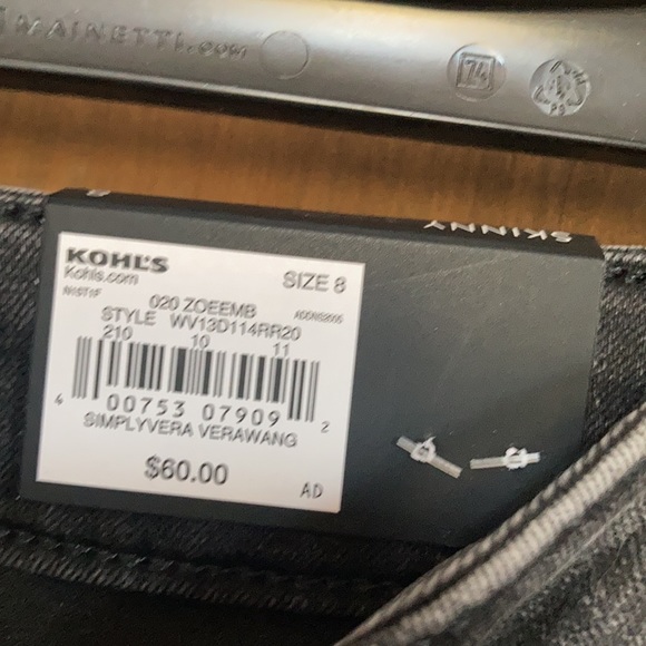 Simply Vera Vera Wang high rise skinny jean floral embroidery power stretch 8 14 - Picture 10 of 16